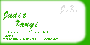 judit kanyi business card